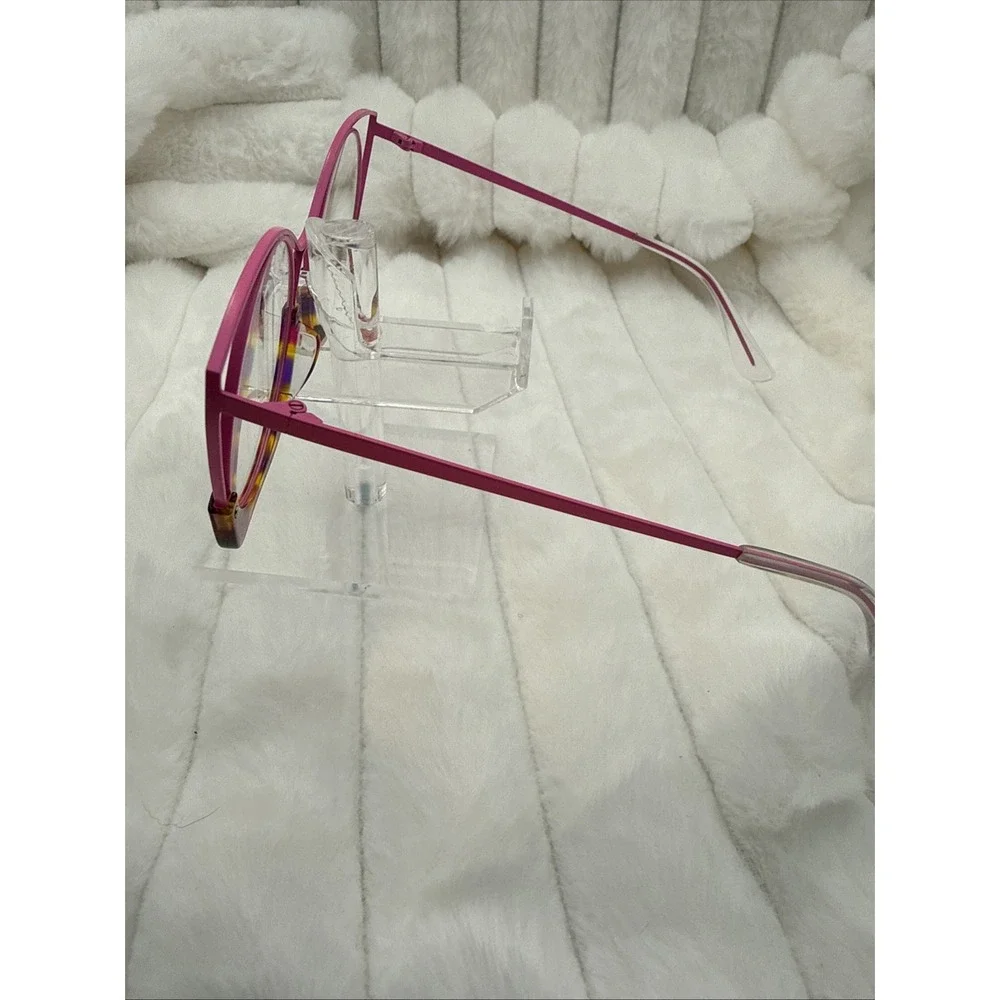 ZEELOOL Cat Eye Pink Full Rim Eyeglass Frames for Women Colorful bottom frame